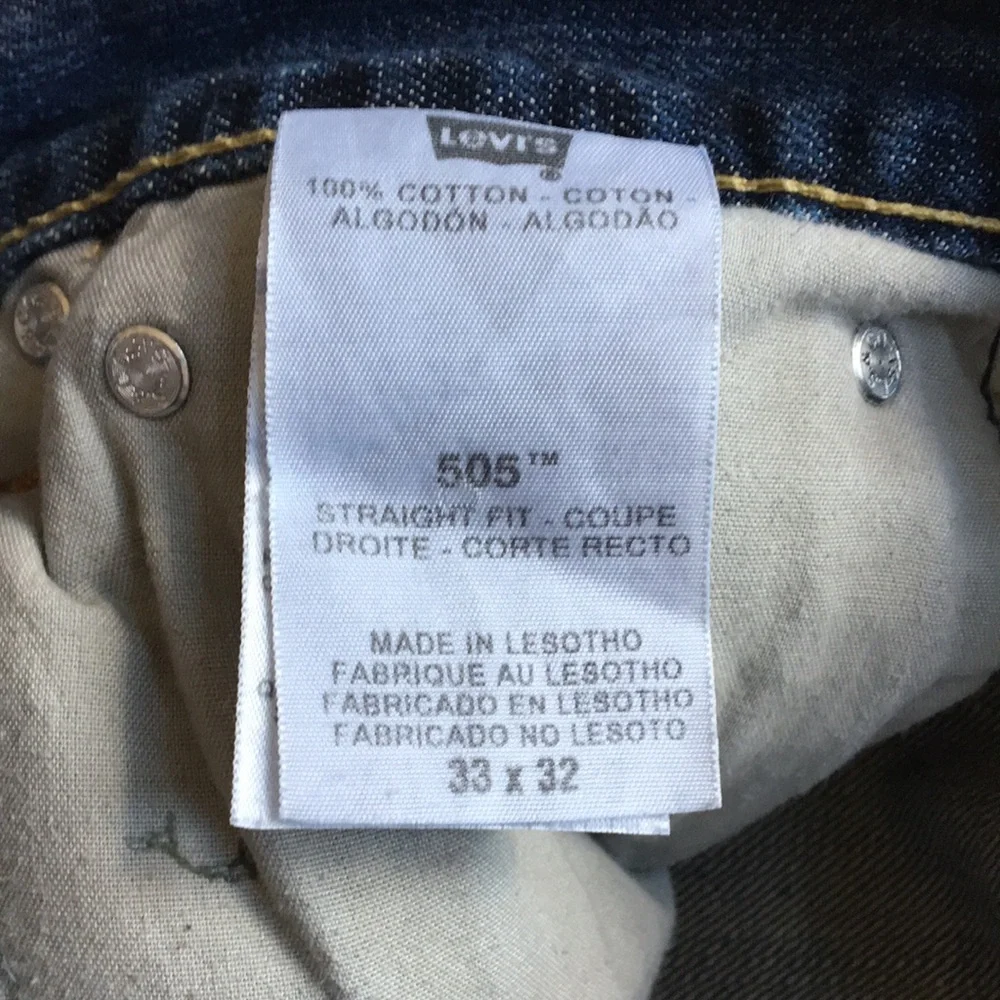 Levi’s 505 Straight Fit Jeans 33 Waist